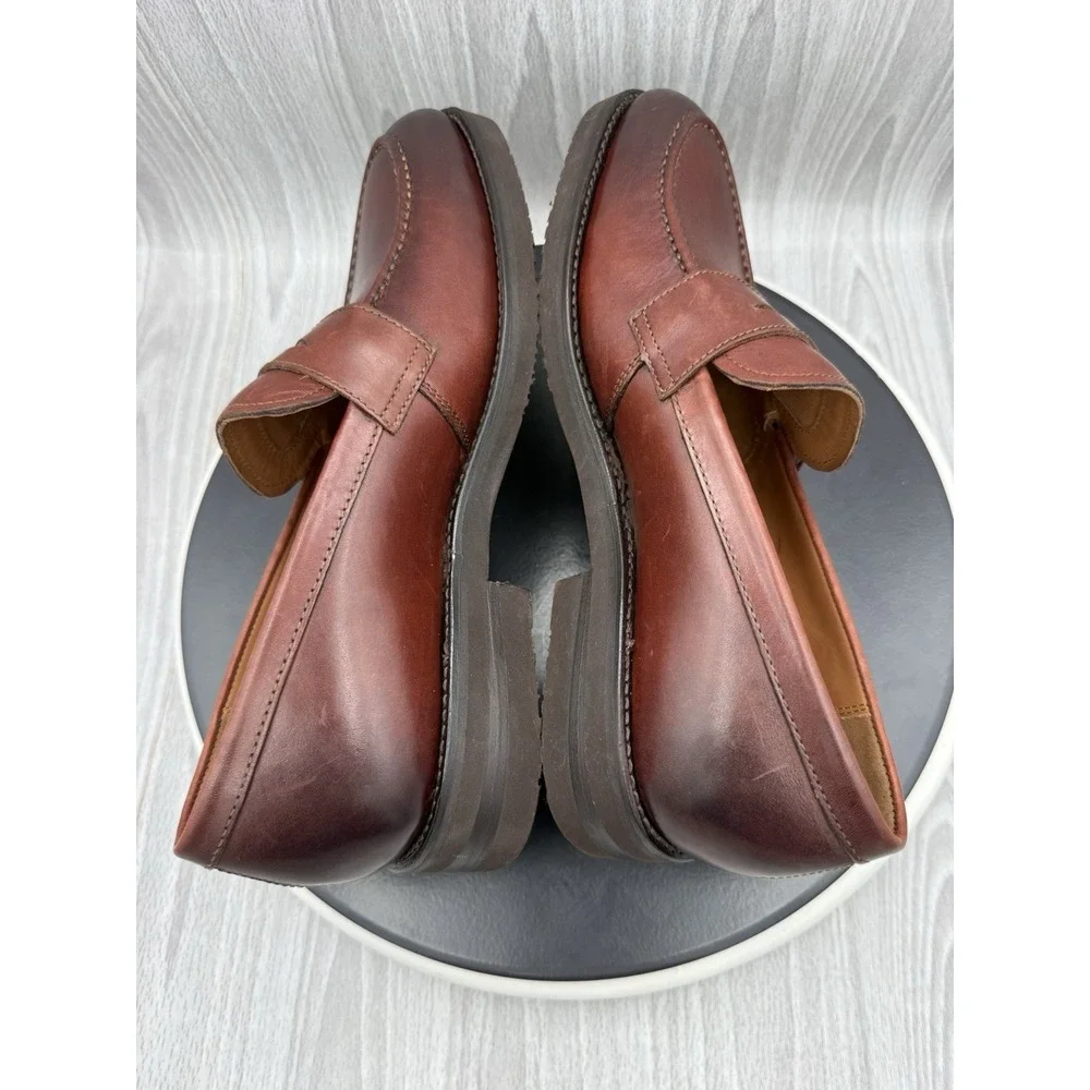 Allen Edmonds Damon Mens Size 8D Chili Brown Penny Loafers Dress Shoes 8647